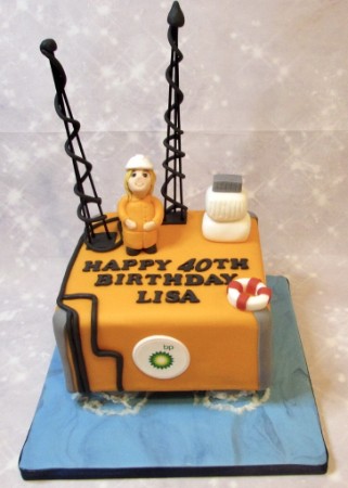 Oil rig cake