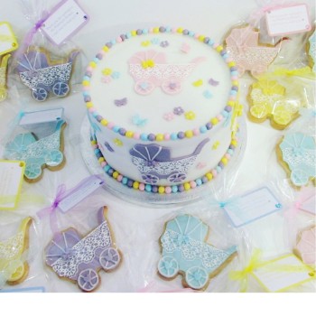 Baby Shower cake and cookies