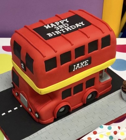 Big Red Bus cake