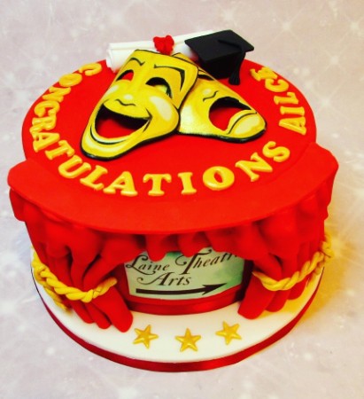 Theatre school graduation cake